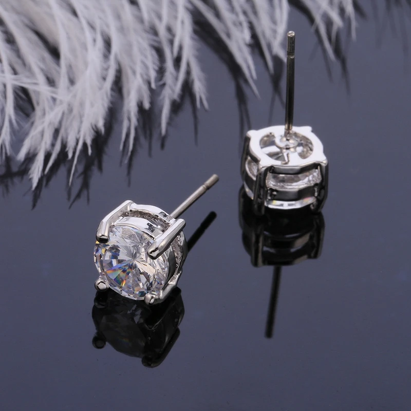 Nieuwe gepersonaliseerde fijne zirkoon oorbellen voor vrouwen klassieke режим geometrische koperen oor sieraden groothandel |
