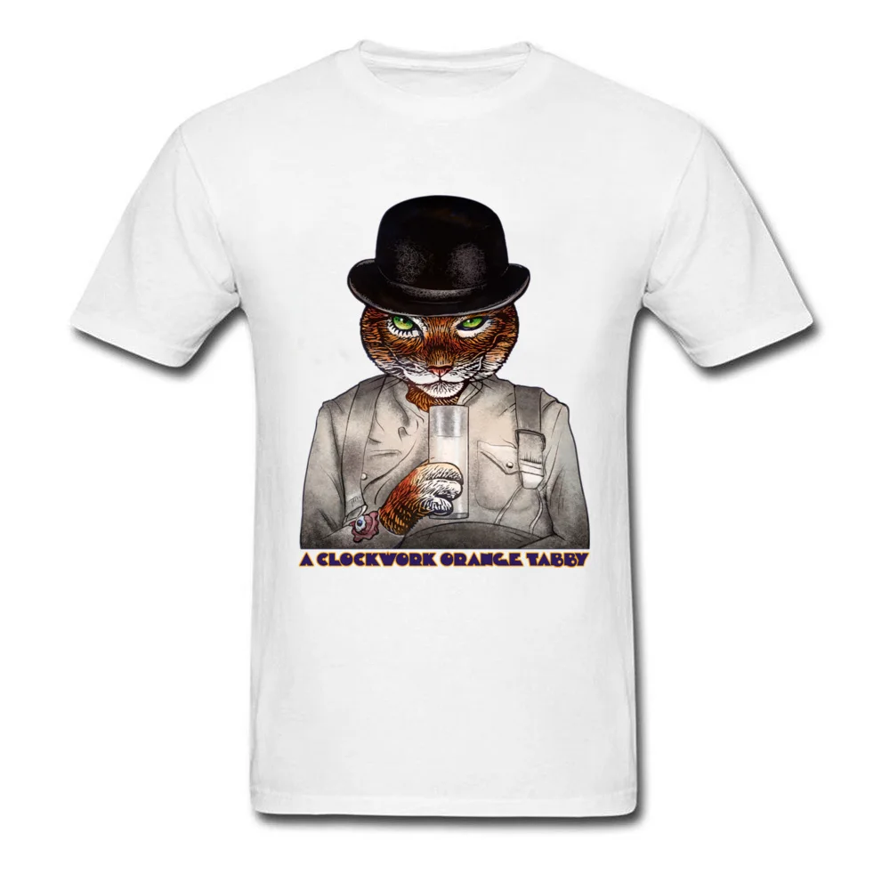 Мужские футболки с рисунком оранжевого кота винтажная черная хлопковая Футболка
