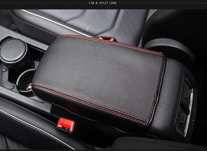 Microfiber leather Armrest Console Pad Cover Cushion Support Box Top Mat Liner For Volkswagen VW Tiguan mk1 2010-2017 | Автомобили и