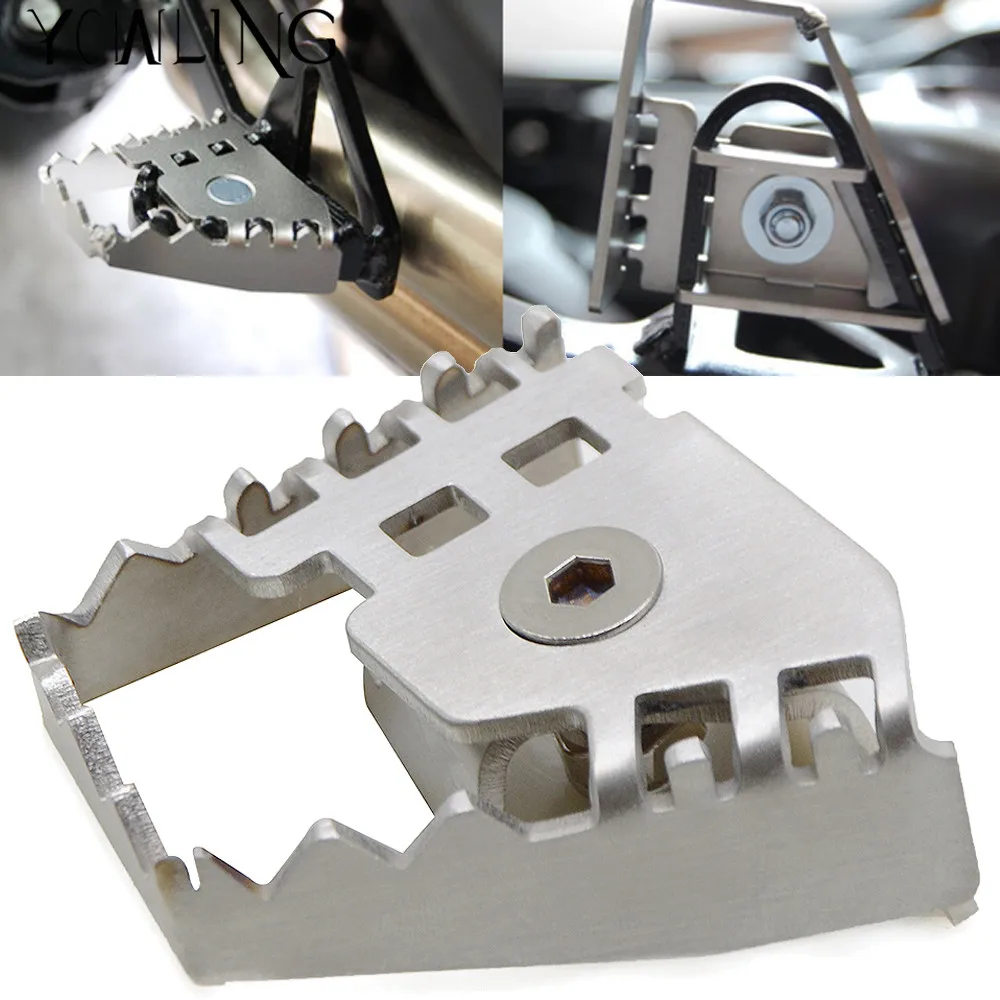 Серебряный задний тормозной рычаг Peg Pad расширение расширитель для BMW F800GS F700GS F650GS