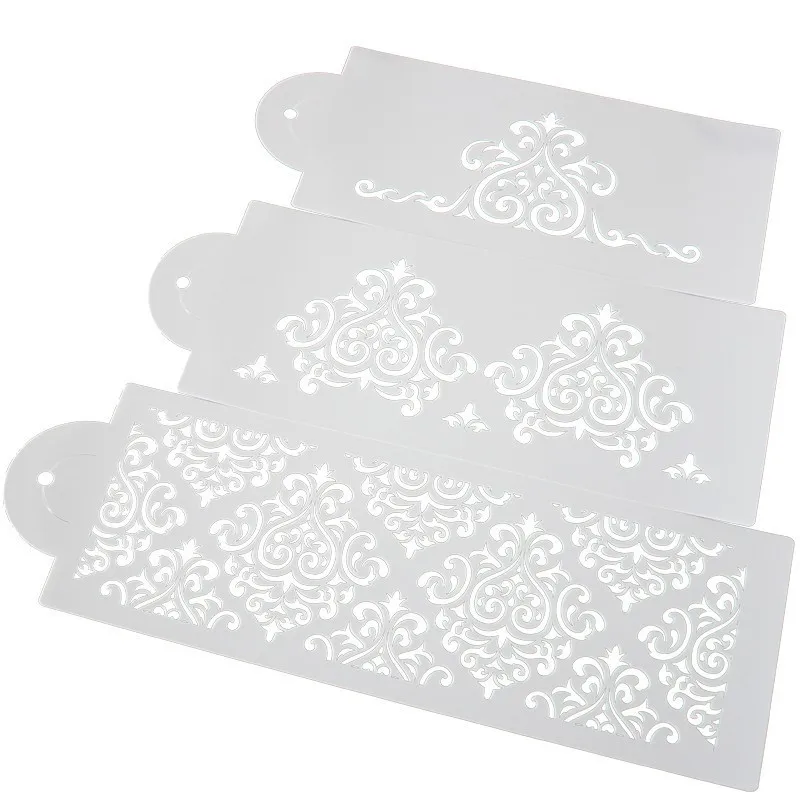 3 шт./лот трафареты популярного дизайна для украшения торта инструменты