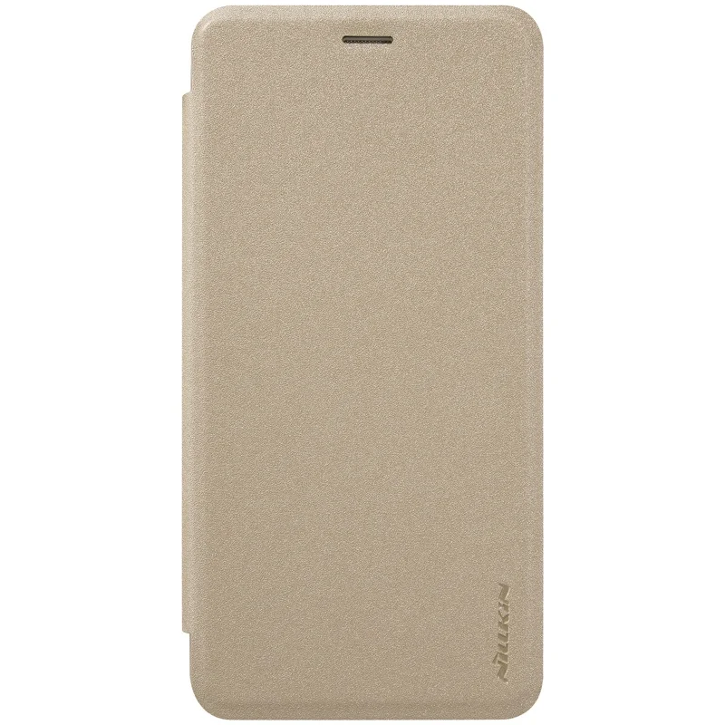 Золотой Чехол для Meizu Pro 6 Plus, блестящий кожаный чехол NILLKIN с откидной крышкой, чехол для Meizu Pro 6 Plus, роскошный брендовый кожаный чехол - Цвет: Золотой