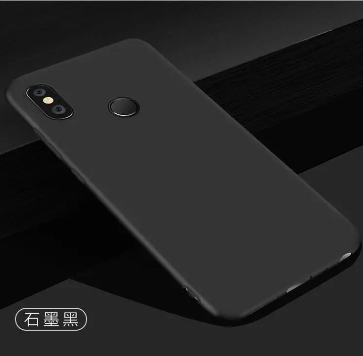 Цветной матовый чехол для Xiao mi Red mi Note 5 Pro 4X4, Мягкий силиконовый чехол для mi 8 SE Red mi 5 5 Plus S2 5A 6A 6 Pro mi 5X A1 6X A2 - Цвет: Black