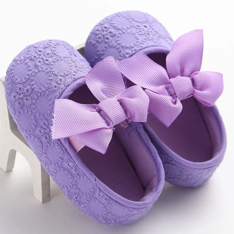 Infant Newborn Baby Boy Girl Shoes Soft Sole First Work Floral Bow 2018 New Pram Trainers 0-18 Months |