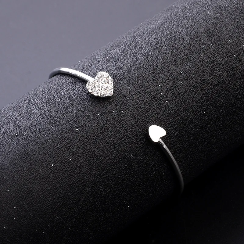 Новый браслет очаровательные Персиковые браслеты с сердцем для женщин девочек