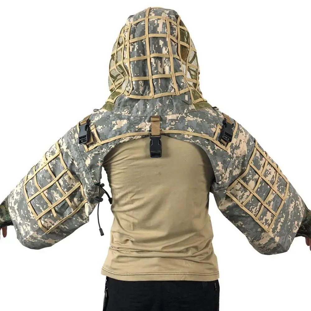 ACU Снайперский костюм Ghillie, Ripstop, камуфляжный Тактический капюшон, камуфляжный охотничий костюм для страйкбола пейнтбола - Цвет: ACU