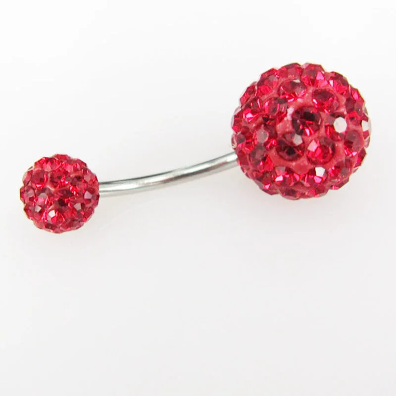 2018 модный хрустальный двойной диско шар Ferido пупок живота кольцо на для пирсинга