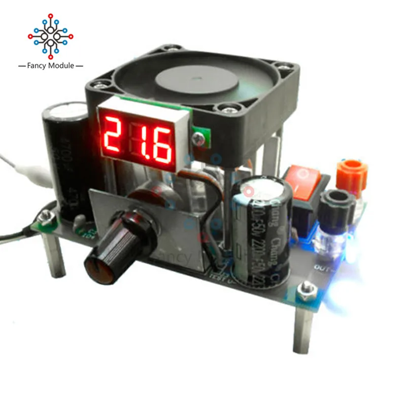 Макс. 3а 50 Вт LM338K понижающий источник питания DIY Kit цифровой понижающий модуль переменного тока 1-25 В постоянного тока 3-35 В до 1,2-30 в для Arduino