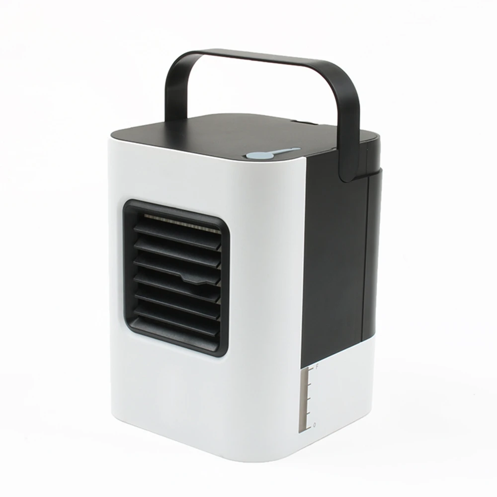 

DMWD Quiet USB Mini Cooling Fan DC5V Portable Air Cooler With Night Light Air Conditioner 3 Gear Movable With Handle