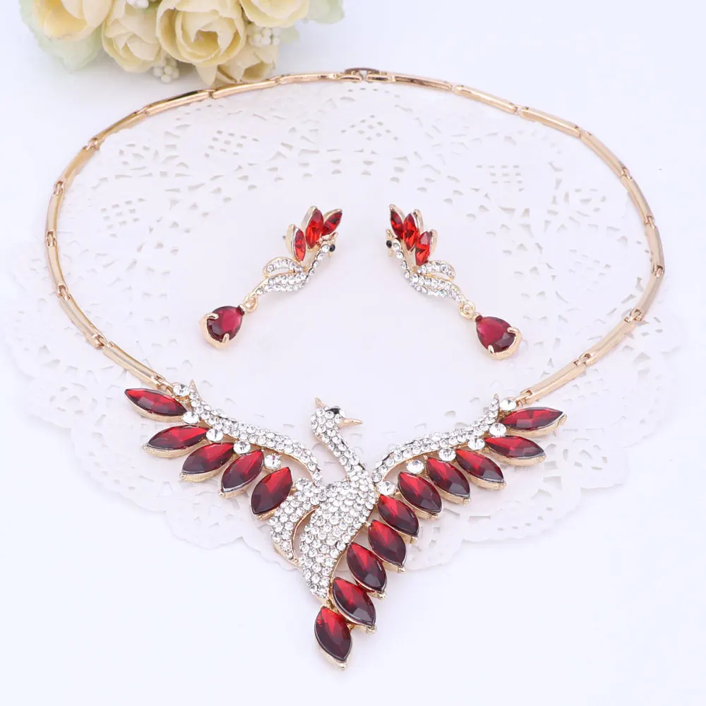 Нигерийские Ювелирные наборы из бисера золотого цвета для женщин Кристалл/CZ