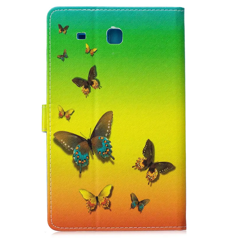 Чехол Funda для Samsung Galaxy Tab E 9 6 дюйма умный чехол T560 SM-T560 T561 Модный чехол-подставка с