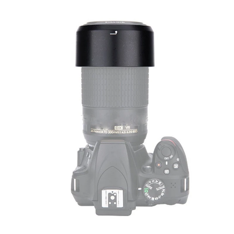 Foleto HB-77 HB77 бленда объектива камеры круглая для nikon AF-P DX NIKKOR f/4 5-6 3G 70-300 мм ED/VR |