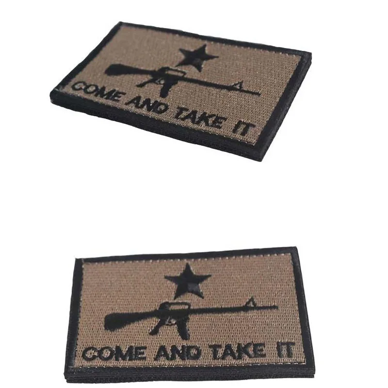 Вышитые значки/COME AND TAKE IT/Военная Униформа Тактический ручной работы ткань костюм