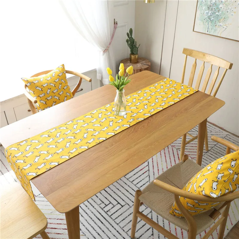 Красивая скатерть с рисунком утки Современная однотонная простая для свадебной