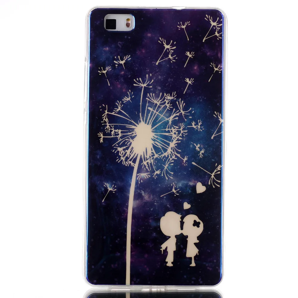 Мода Синий Луч Дизайн Для Huawei P9 Lite Телефон case мягкие TPU задняя Крышка для huawei P8 lite