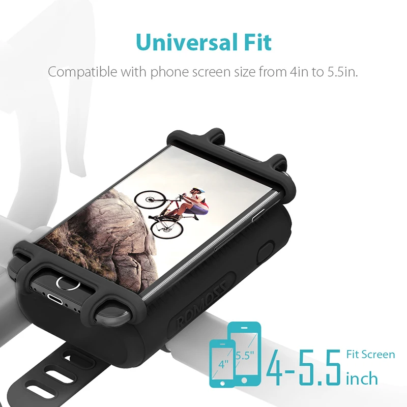 Внешний аккумулятор Romoss UR01 с 2 USB портами и креплением на руль велосипеда 10000