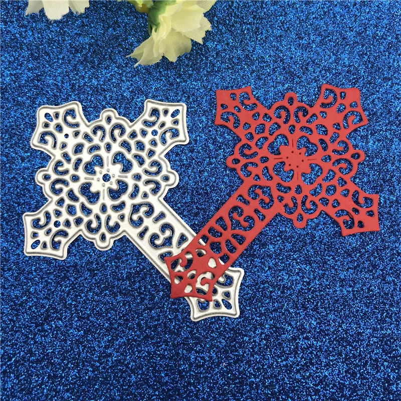 Лоза крест кружева алмаз bless металлические режущие штампы трафарет для DIY