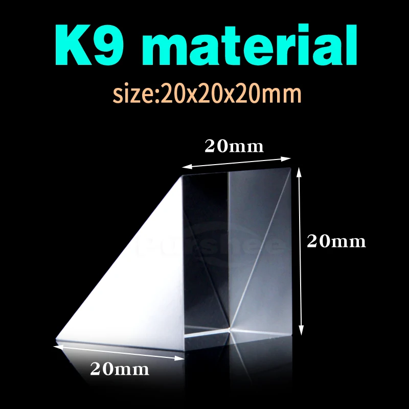 Optical glass triangular prism with reflecting film(20x20x20mm) | Канцтовары для офиса и дома