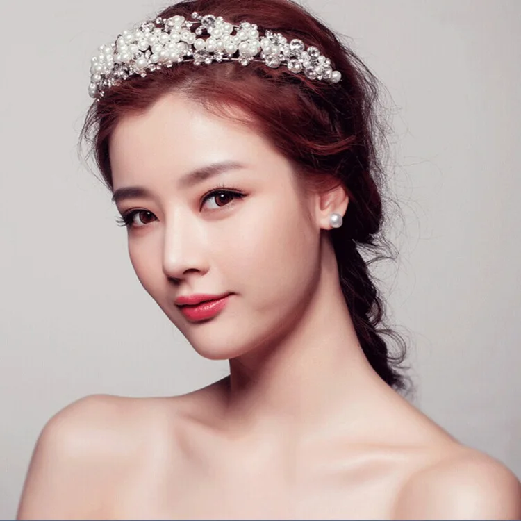 Корейский жемчуг свадебные украшения Свадебная Корона головной убор цветок