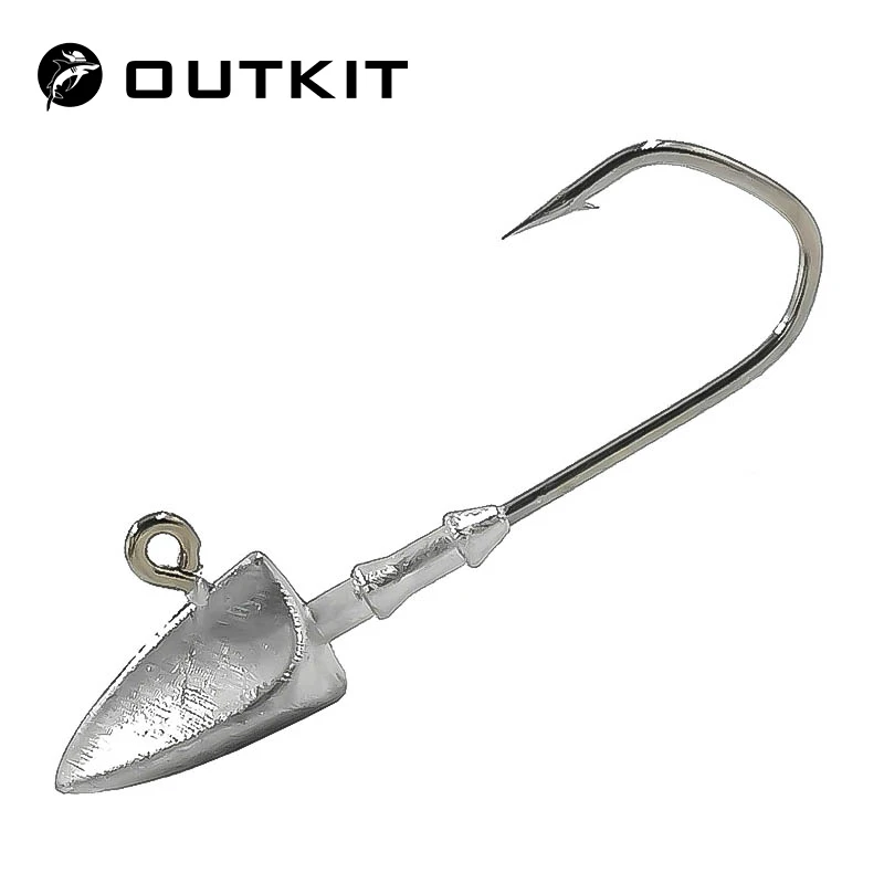 

OUTKIT 5Pcs/Lot Lead Head Hooks 3.5g 5g 7g 10g 14g 21g Jig Head Hook Lure Hook Sharp Multicolor Soft Fishing Tackle Hooks