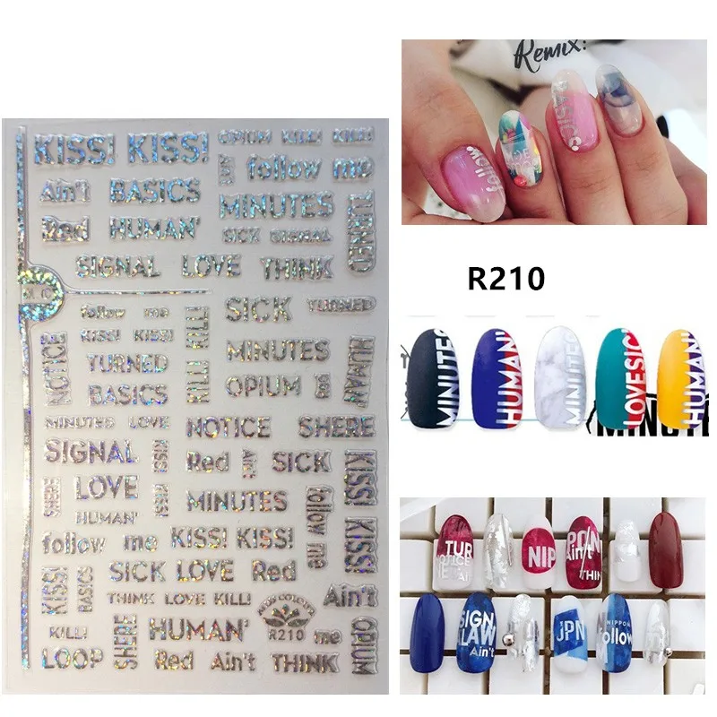 1 лист наклейка для дизайна ногтей металлическая звезда Луна золотые серебряные