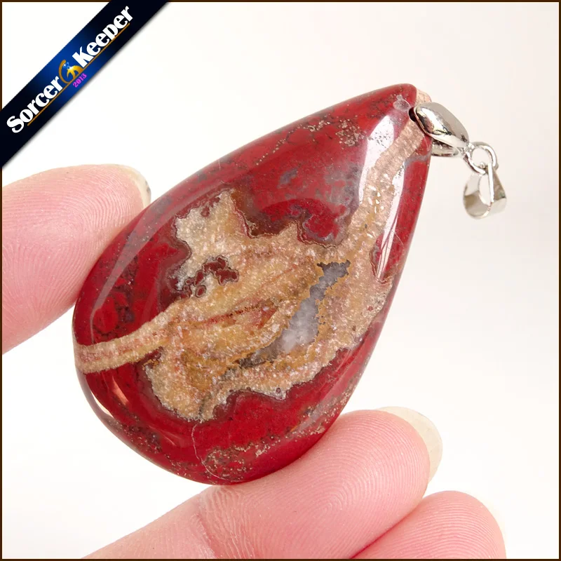 Натуральный камень красный речной камень Bijoux винтажные изделия ручной работы бусины подвеска костюм ювелирные изделия для женщин и мужчин Шарм ожерелье с подарочной коробкой YS579