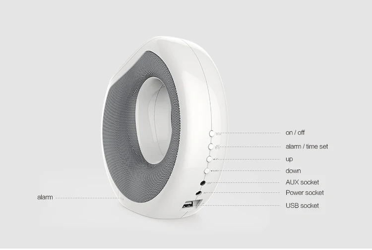 Nillkin Cozy MC1 2 в 1 Bluetooth динамик+ QI Беспроводное зарядное устройство многофункциональный домашний музыкальный объемный светодиодный будильник Лучший подарок