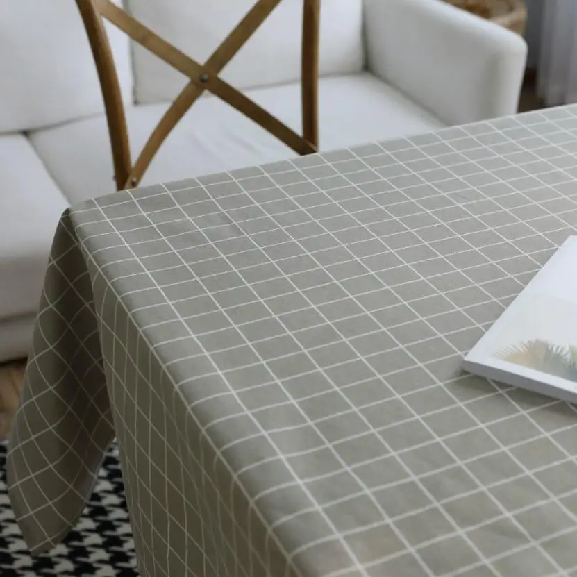 2019 Hot Sale Grid Tablecloth Black White Grey Plaid Table Cover Rectangle Dining Cloth Dust Proof Furniture Covers CZ010 |