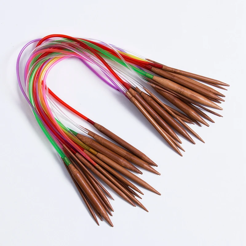 18 шт Многоцветный Круглый трубчатый карбонизированный бамбуковые двойные