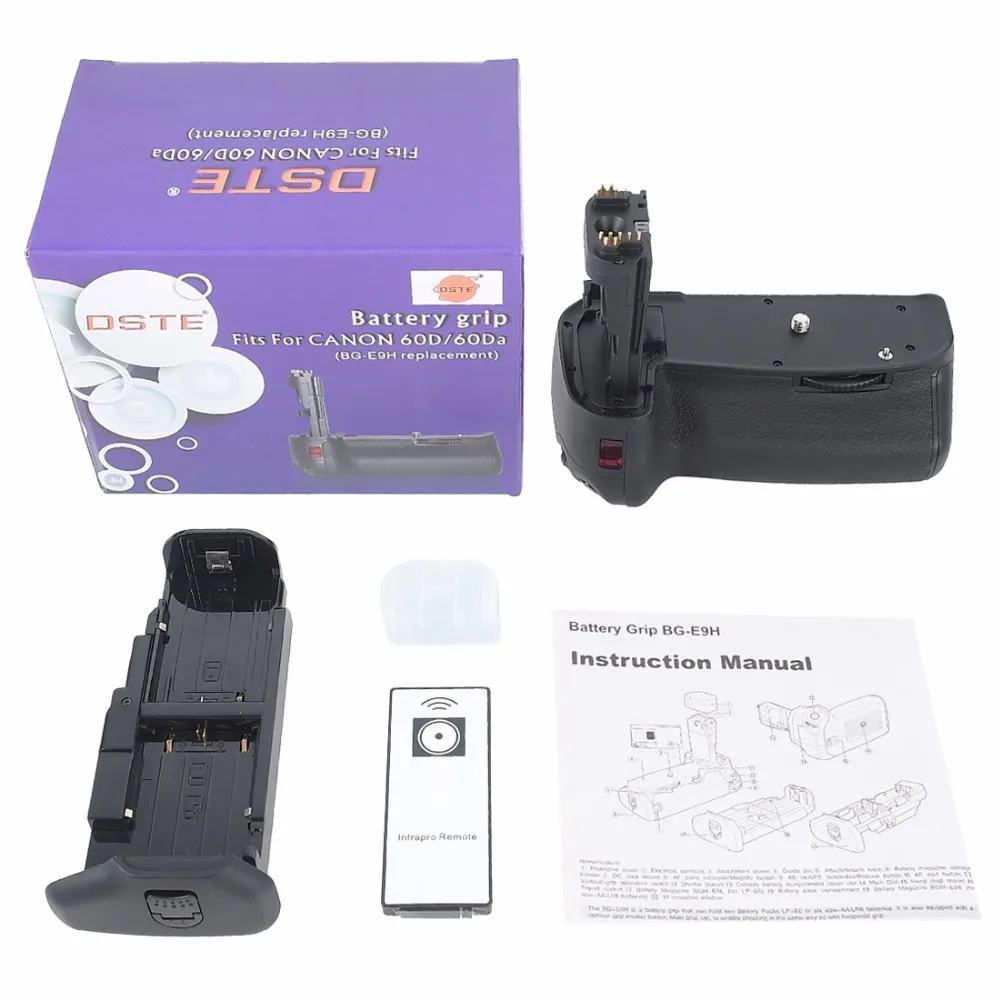 Рукоятка аккумулятора DSTE для цифровой зеркальной камеры Canon EOS 60D 60Da|battery grip|grip for