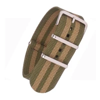 18mm 20mm 22mm nylon greengold watchbands bracelet cambo army military nato fabric woven watch strap band buckle belt 22 mm