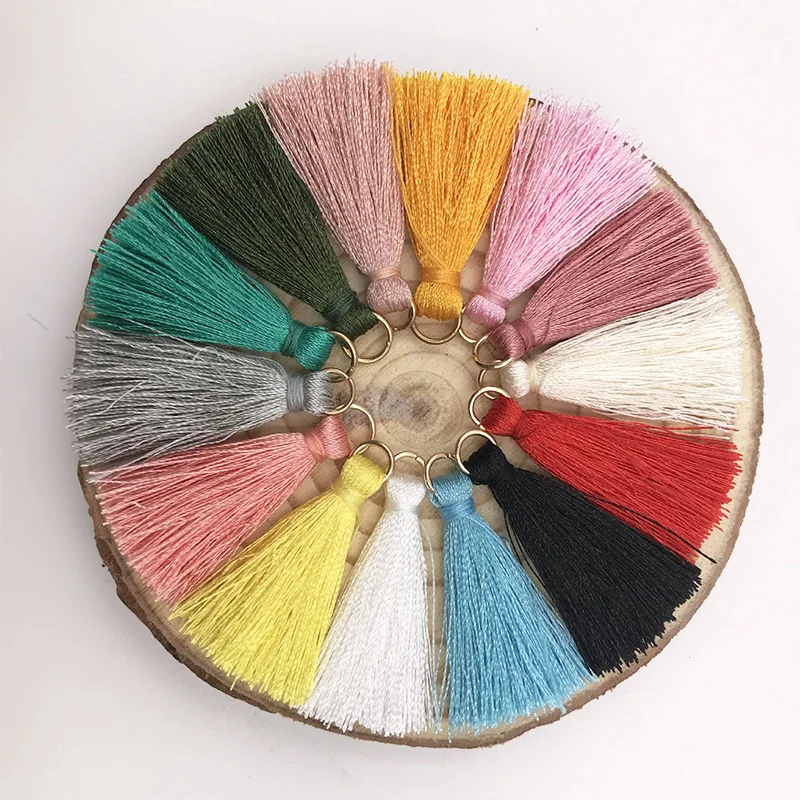 100 шт. 3 см маленькая хлопковая нить тканевая кисточка сделай сам кулон ювелирный