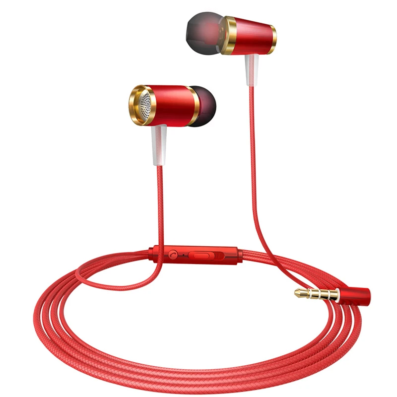 Металлические наушники в ухо бас 3 5 мм интерфейс Универсальные игровая гарнитура