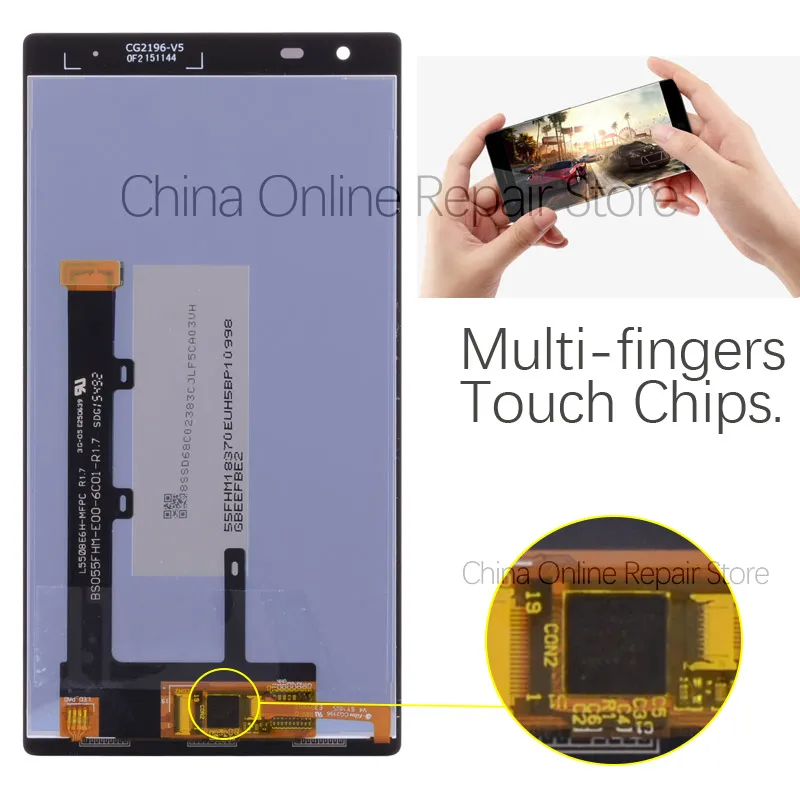 Дисплей для Lenovo Vibe X3 LCD X3C50 X3C70 X3A40 в сборе с тачскрином на рамке черный белый