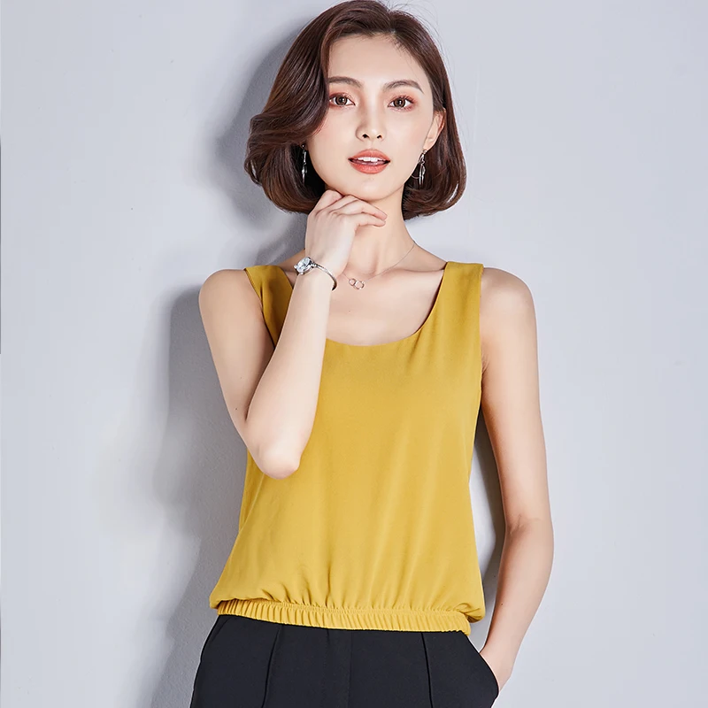 BIBOYAMALL майка Femininas 2018 Для женщин пикантные Летние шифоновые топы Повседневное без