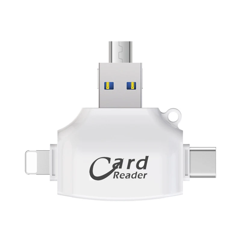 Многофункциональный Micro SD кард-ридер 4 в 1 тип-c OTG карта памяти для камеры TF карта Micro USB SD адаптер для iPhone iPad samsung Hu