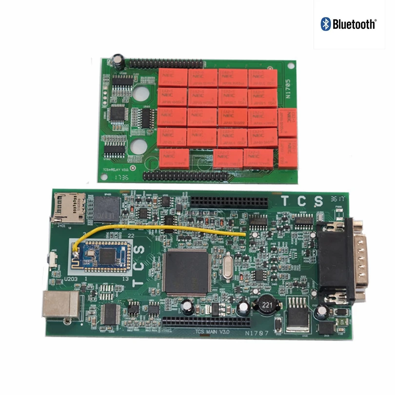 OBDIICAT TCS красное реле 5 в V3.0 доска черный TCS bluetooth 2015R3/ с keygen Авто диагностический инструмент автомобили/грузовики