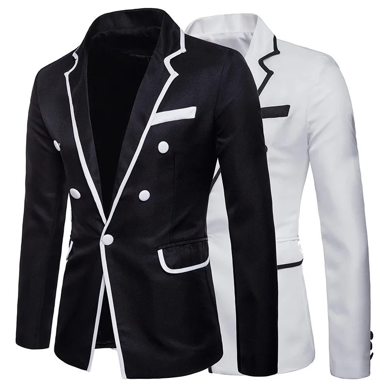 Мужская мода Slim Fit костюм Блейзер | 2018 Фирменная новинка осень мужской