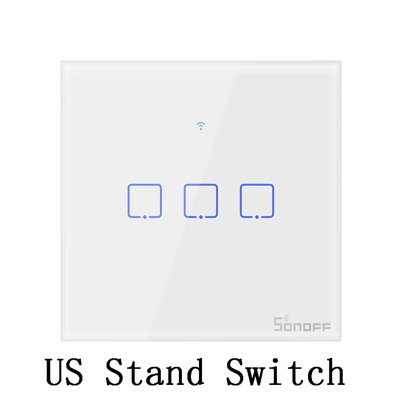 График работы T0 US/UK/EU Стандартный 1/2/3 Wi-Fi настенных выключателей eWeLink пульт дистанционного управления работает с Alexa Google Home - Комплект: 3 Gang US Stand
