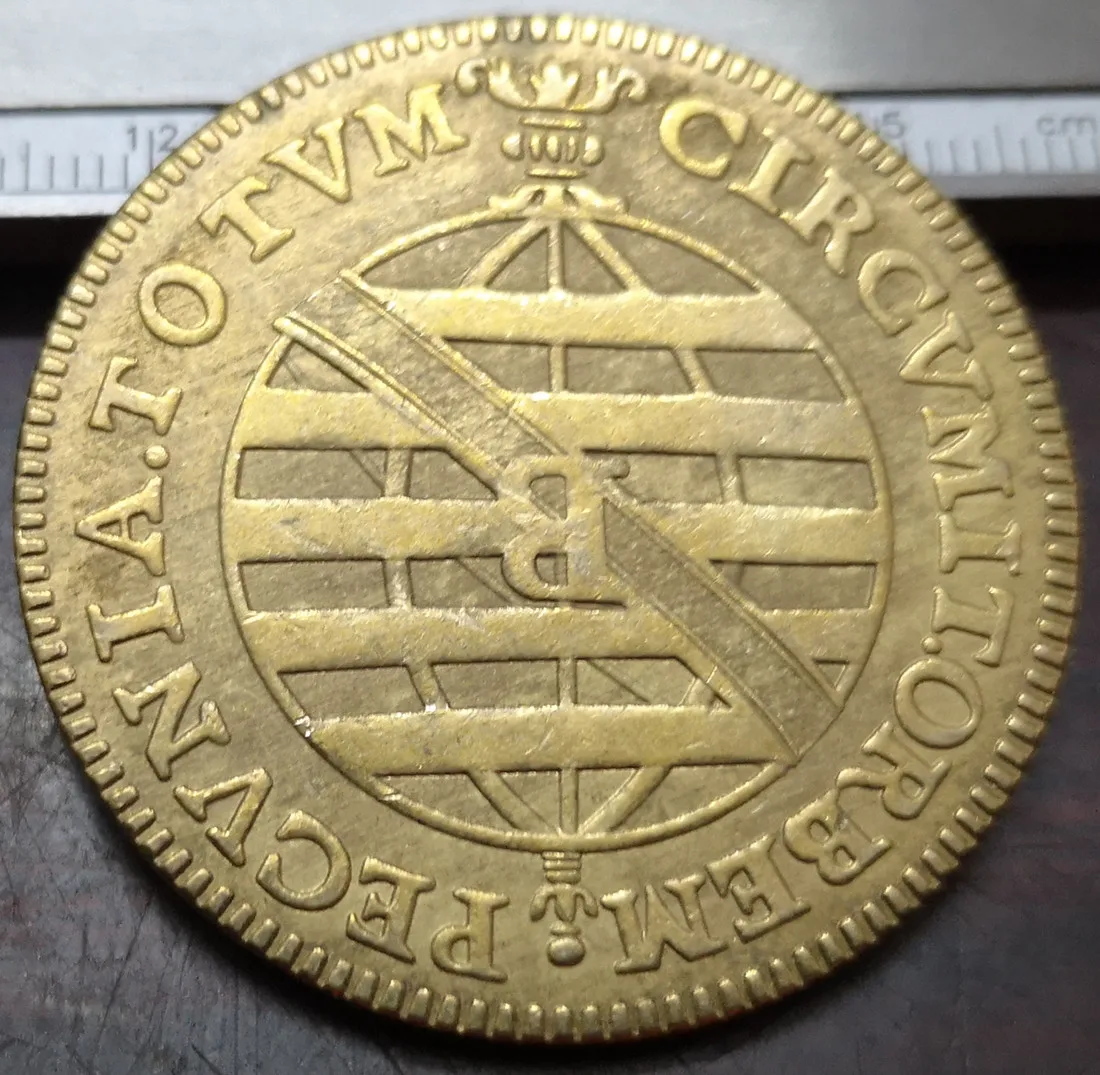 1762 Бразилия 40 Reis Jose I Bahia монета медная КОПИЯ мм|Безвалютные монеты| |