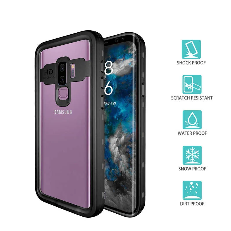 Black Red Pepper IP68 Водонепроницаемый чехол для samsung Galaxy S9 плюс для подводного плавания дайвинга Coque противоударный чехол Fundas - Цвет: Black