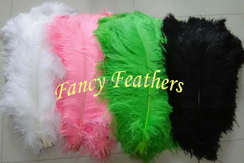 

EMS Free Shipping! 100pcs/lot 60-65cm 24-26" Top quality mix color ostrich feathers ostrich plumages plumes