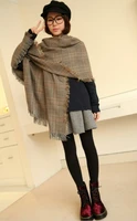 2018 warm fashion korean style lattice shawl autumn winter lady scarf