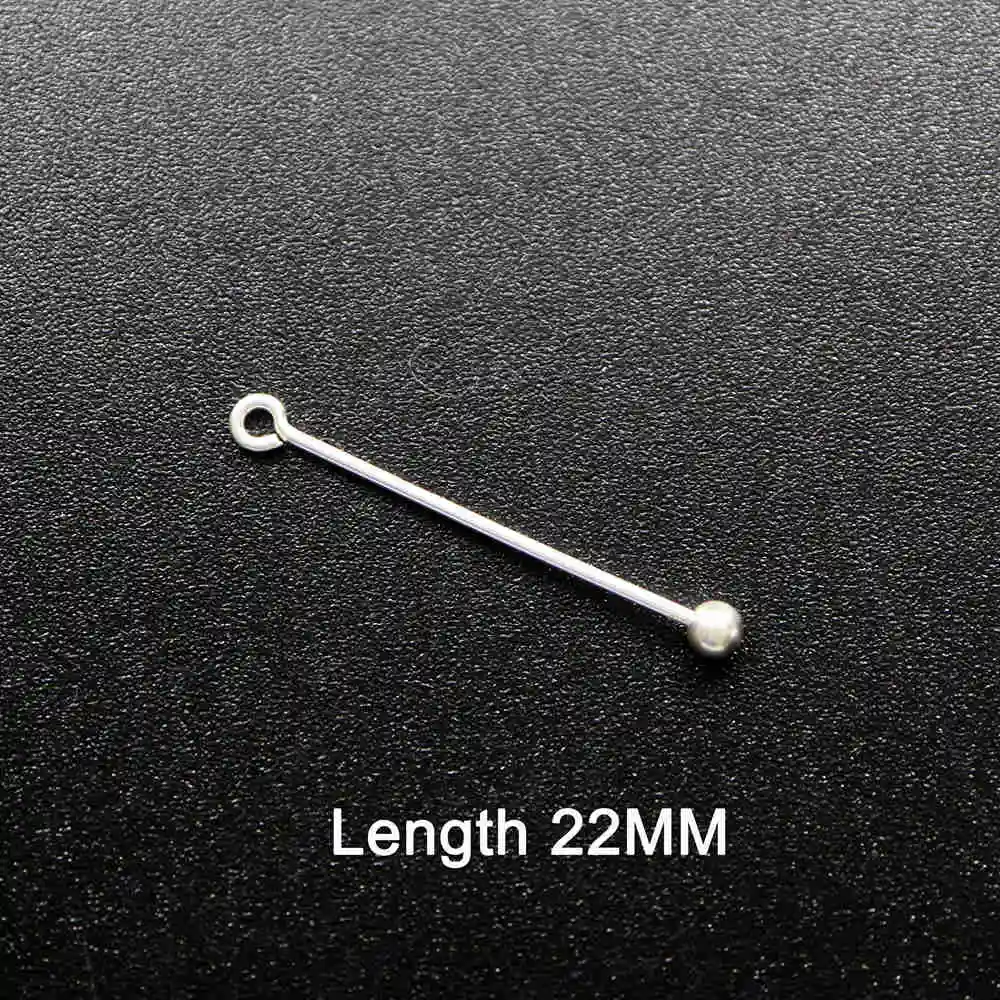 22MM 13-33 мм 925 стерлингового серебра Винт шариковая булавка для бисероплетения кулон под поручень DIY Поставки 1512012 - Цвет: 22MM