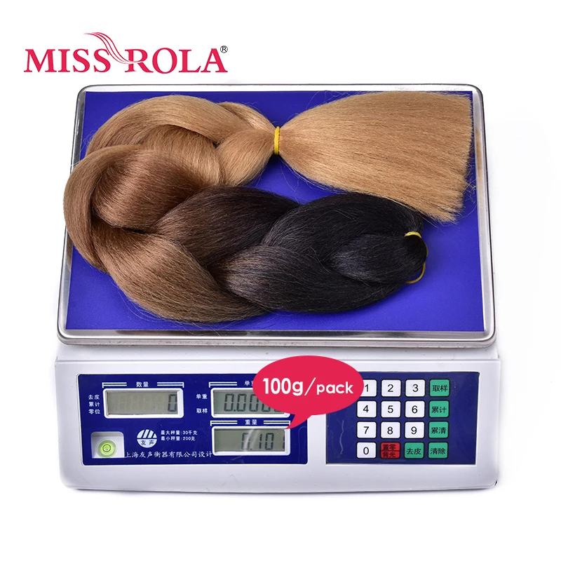 Miss Rola, 100 г, ультра большой Плетеный вязаный крючком, волосы для наращивания, 1 шт., 89 цветов, Ombre, синтетические, на крючках, косички, цвет волос