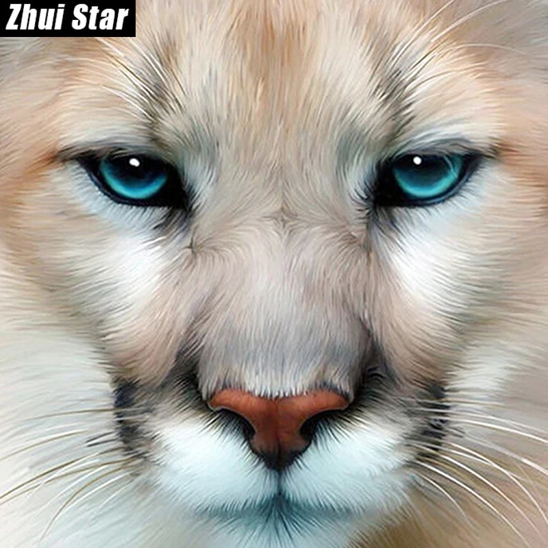 Полная дрель квадратная Алмазная 5D DIY алмазная живопись &quotв виде головы тигра