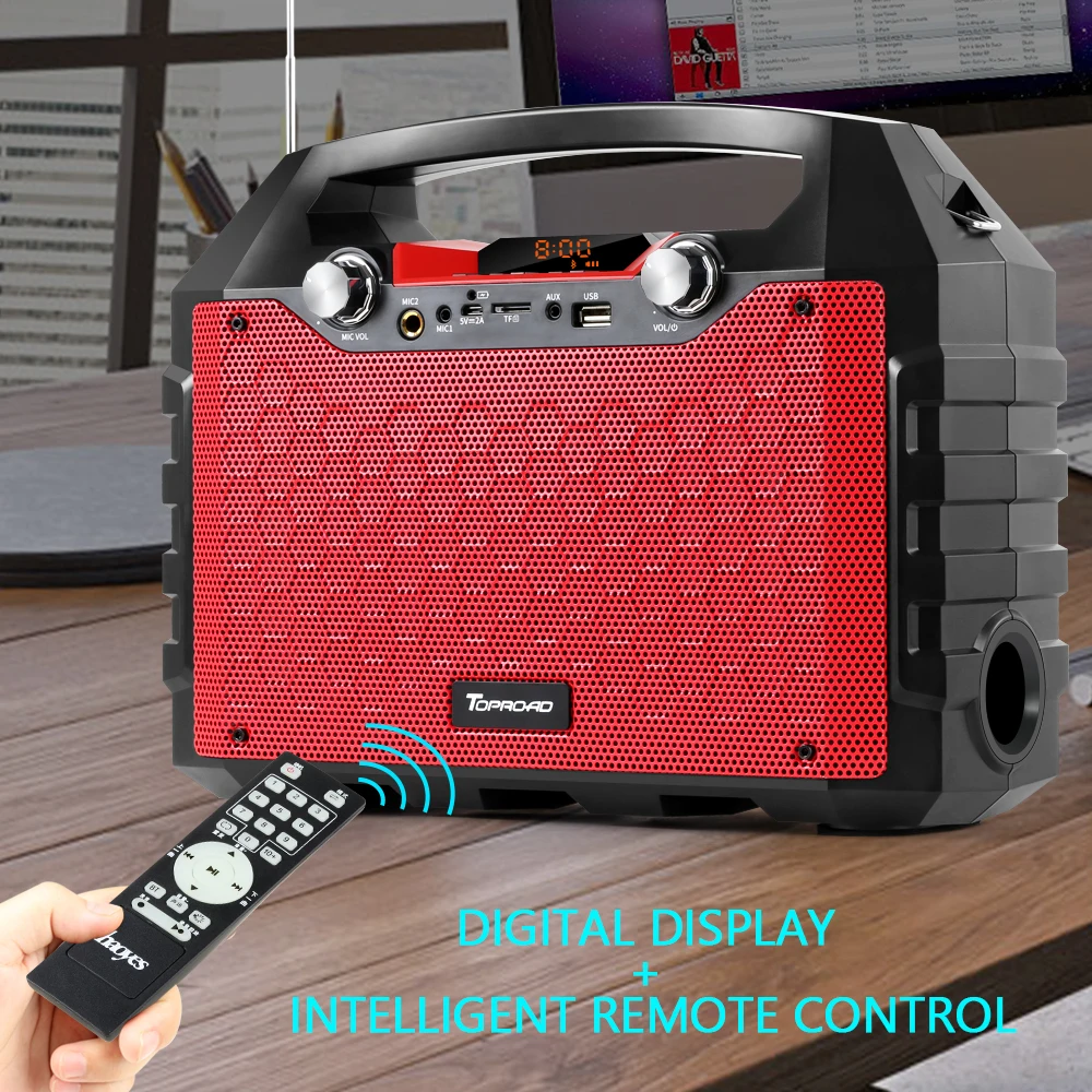 Портативная Bluetooth Колонка TOPROAD 40 Вт большая мощность беспроводной сабвуфер