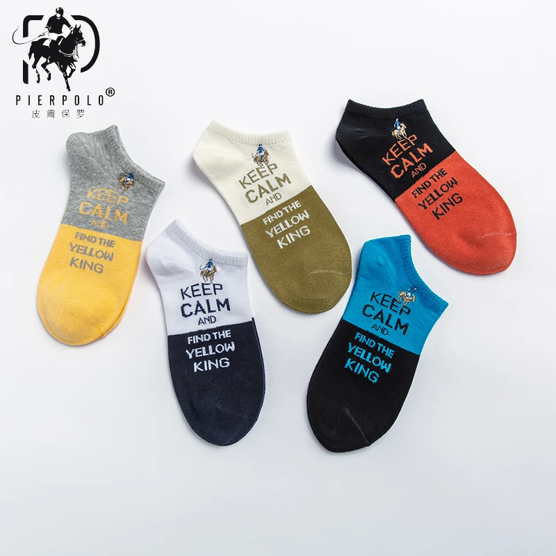 PIER POLO, высокое качество, мужские носки, модные, Happpy Harajuku, носки с монограммой, летние тонкие носки для отдыха, мужские Size39-44