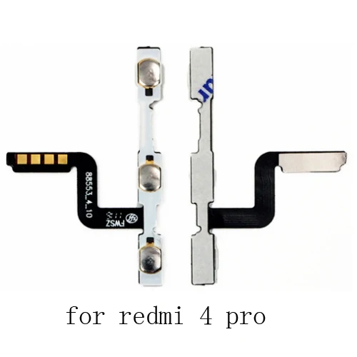 10/шт Замена для xioami redmi 4/4 pro/4A/4x/note 4/note 4x Кнопки громкости переключатель питания