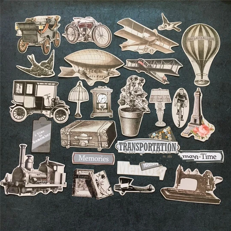 25 шт. винтажная блестящая Паровая фольга с золотым высечком для скрапбукинга DIY